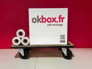 okbox garde meuble Laval box stockage Chariot de manutention